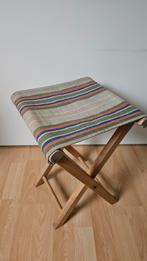 Vintage Klapstoel / Krukje - Streep Design, Huis en Inrichting, Stoelen, Hout, Gebruikt, Overige kleuren, Vintage