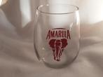 AMARULA glas, wijnrode logo, Verzamelen, Glas en Borrelglaasjes, Ophalen of Verzenden, Zo goed als nieuw, Borrel- of Shotglas