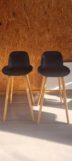 Zuiver Albert Kuip Barkrukken - Set van 2, Hout, Met voetsteun, 60 tot 90 cm, Nieuw