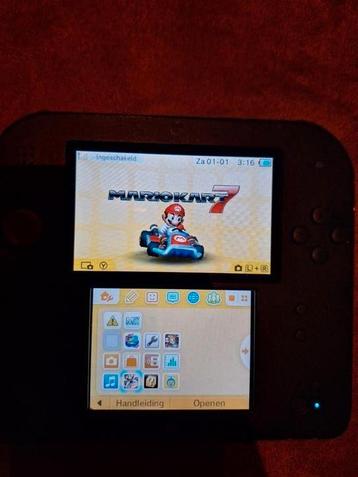 2ds blauw (met Mario kart)  beschikbaar voor biedingen