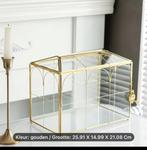 Glazen enveloppendoos goud – Nieuw in doos, Ophalen of Verzenden, Nieuw