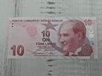 Turkse 10 Lira Bankbiljet 2009-2025 UNC, Ophalen of Verzenden, Overige landen
