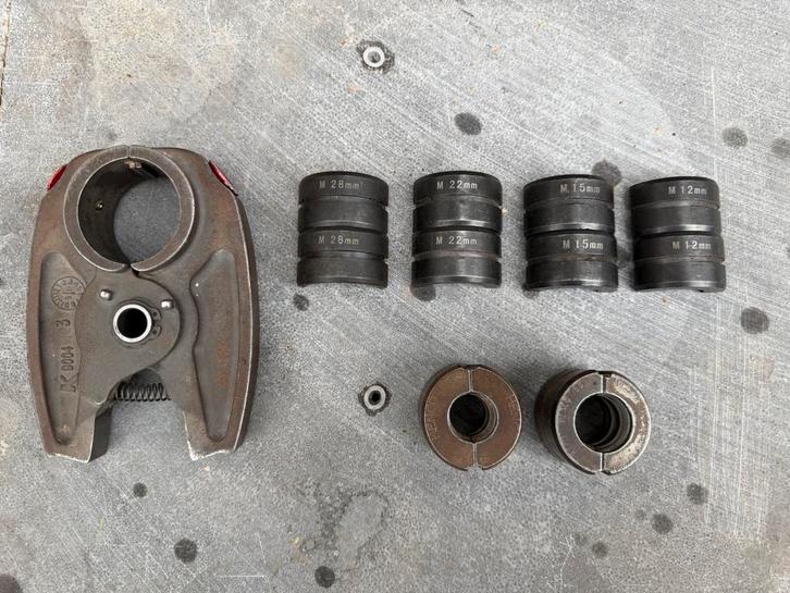 Moederbek met persringen m12-15-22-28 henco 16-20, Doe-het-zelf en Verbouw, Gereedschap | Handgereedschap, Gebruikt, Ophalen