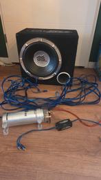 Caliber Subwoofer met Condensator, Ophalen of Verzenden, Gebruikt