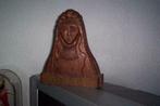 bodemprijs religie maria madonna buste borstbeeld hout 22,5, Antiek en Kunst, Ophalen of Verzenden