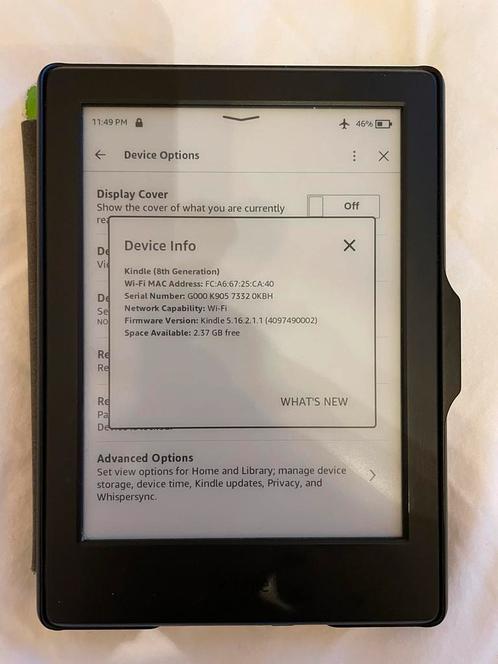 Kindle 8th Gen met Groene Hoes, Computers en Software, E-readers, Gebruikt, 6 inch of minder, 4 GB of minder, Touchscreen, Ophalen of Verzenden
