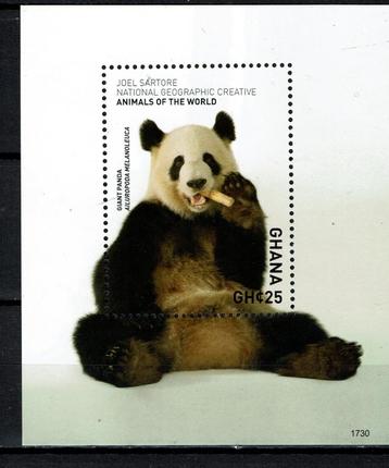 ghana 2017 pf blok panda beren wildlife zoogdieren beschikbaar voor biedingen
