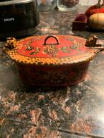 Antiek Hindeloopen Beschilderde Butte volkskunst miniatuur, Antiek en Kunst, Ophalen of Verzenden