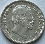 Mooi dubbeltje 1873, Koning Willem III, Zilver, Ophalen of Verzenden, 10 cent
