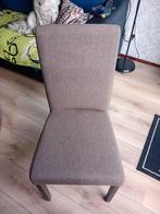 4 Eetkamerstoelen - Bruin Stof, Huis en Inrichting, Stoelen, Hout, Gebruikt, Bruin, Ophalen of Verzenden