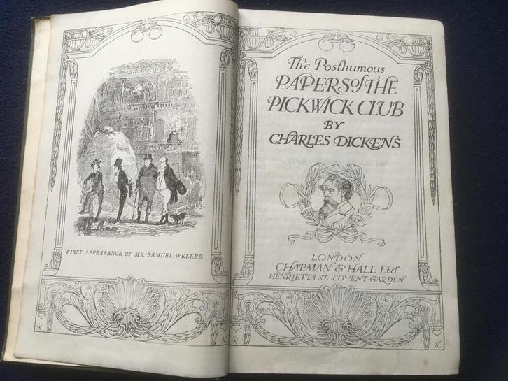Pickwick papers van Dickens, uitgave Chapmann en Hall 1911, Antiek en Kunst, Antiek | Boeken en Bijbels, Ophalen of Verzenden