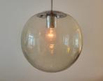 Vintage rookglazen globe van Doria Leuchten, Huis en Inrichting, Lampen | Hanglampen, Gebruikt, Ophalen of Verzenden, Glas, Nvt