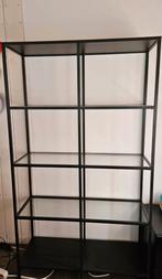 Stalen Kast met Glasplaten, Huis en Inrichting, Kasten | Vitrinekasten, Ophalen, Met plank(en), Gebruikt, 100 tot 150 cm