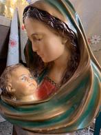 Borstbeeld Maria met kindje/ gips., Ophalen of Verzenden