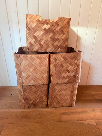 5 x IKEA BULLIG Mand - Bamboe beschikbaar voor biedingen