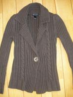 MANGO Casual Sportswear vest bruin kabel maat S, Kleding | Dames, Truien en Vesten, Maat 38/40 (M), Mango, Bruin, Zo goed als nieuw