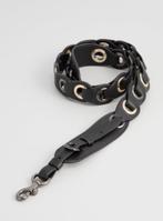 Coach Novelty schouderriem tassenriem met eyelets zwart leer, Ophalen of Verzenden, Nieuw, Zwart, Leer