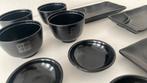 Zwart sushi servies – hard kunststof, Huis en Inrichting, Keuken | Servies, Overige materialen, Gebruikt, Ophalen of Verzenden