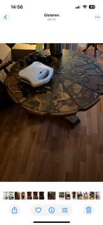 Ronde Eiken Tafel, Huis en Inrichting, Tafels | Sidetables, Ophalen, Gebruikt, 50 tot 75 cm, Eikenhout