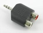 Tulp - Jack 3.5 mm adapter converter Jack 3,5mm- 2x RCA, Nieuw, Ophalen of Verzenden, Overige kabels, Minder dan 2 meter