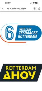 2 kaarten zesdaagse Ahoy vrijdag 5 december, Ophalen of Verzenden