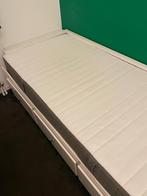 IKEA Morgedal matras 90x200 + lattenbodem en beschermer, Ophalen, 90 cm, Eenpersoons, Wit