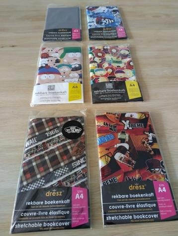 6 nieuwe rekbare boekenkaften onder andere van South Park  beschikbaar voor biedingen