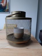 Windlicht koperkleurig, Ophalen of Verzenden, Hout