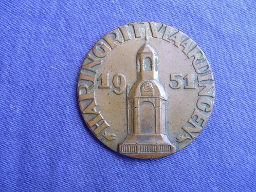 Penning Haringrit Vlaardingen 1951, Postzegels en Munten, Penningen en Medailles, Brons, Nederland, Ophalen of Verzenden
