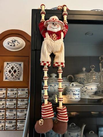 Vintage kerst bungel (lang benen)sneeuwpop beschikbaar voor biedingen