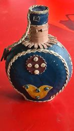 Decoratieve lederen fles, Antiek en Kunst, Ophalen of Verzenden