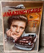 Elvis & Cadillac Metalen Schilderij - Jaren 50/60 Stijl, Ophalen of Verzenden, Gebruikt