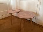 Houten tafel/ bijzettafel/boomstam tafeltje/ tafel, Huis en Inrichting, Tafels | Bijzettafels, Minder dan 55 cm, Rond, Zo goed als nieuw