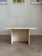 Travertin Bijzettafel/Salontafel 70x70x45, Huis en Inrichting, Ophalen, Zo goed als nieuw, Vierkant, Overige materialen