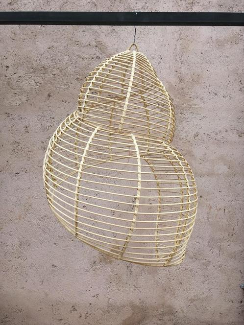 Rotan hanglamp XXL Natuurlijk rotan armatuur, Huis en Inrichting, Lampen | Hanglampen, Nieuw, 75 cm of meer, Overige materialen