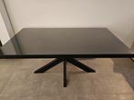 Visgraat eiken eettafel zwart, Ophalen, 50 tot 100 cm, Vijf personen of meer, 150 tot 200 cm