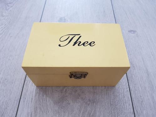Geel theedoosje, Huis en Inrichting, Keuken | Keukenbenodigdheden, Zo goed als nieuw, Ophalen of Verzenden