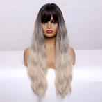 Zwarte Blonde Lange Pruik Met Slag Blond Haar Dames Ombre, Verzenden, Nieuw, Pruik of Haarverlenging