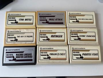 Commodore VIC-20 spellen op cartridge beschikbaar voor biedingen