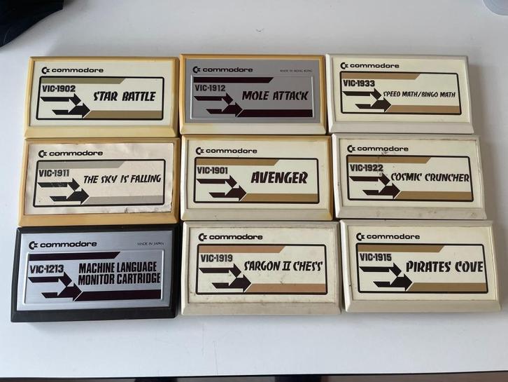 Commodore VIC-20 spellen op cartridge, Computers en Software, Vintage Computers, Ophalen of Verzenden