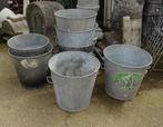 oude zinken potten emmers kuipen teilen, Ophalen