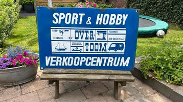 Emaille reclamebord Overtoom Utrecht sport verkoopcentrum beschikbaar voor biedingen