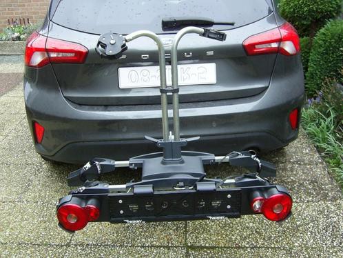 Stabiele kantelbare Twinny Load e-Carrier fietsdrager 60 kg, Auto diversen, Fietsendragers, Gebruikt, Trekhaakdrager, 2 fietsen