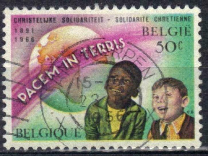 Belgie 1966 - Yvert/OBP 1360 - Encycliek Rerum Novarum (ST), Postzegels en Munten, Postzegels | Europa | België, Gestempeld, Kinderen