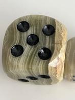 Antieke Onyx Dobbelstenen Set - 4 Stuks, Antiek en Kunst, Ophalen of Verzenden
