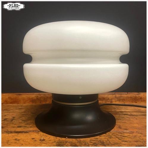 Vintage opaalglazen tafellamp, Josef Hůrka voor Napako, Huis en Inrichting, Lampen | Tafellampen, Gebruikt, Minder dan 50 cm, Glas