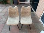 Twee olijfgroene eetkamer stoelen, Huis en Inrichting, Stoelen, Ophalen, Gebruikt, Twee