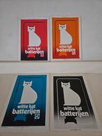 Witte Kat Batterijen stickers, Ophalen of Verzenden, Zo goed als nieuw
