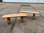 Boomstam banken 120 cm, Ophalen of Verzenden, Nieuw, Rechthoekig, Hout