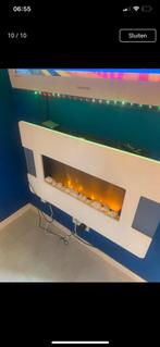 Muur ophang kacheltje wit, Huis en Inrichting, Ophalen of Verzenden, Zo goed als nieuw, Vrijstaande haard, Elektrische haard